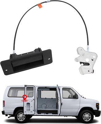 Ford Econoline Van Passenger Side Door Latch Assembly With Handle 1992-2009
