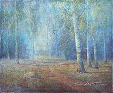 1938 Landscape Oil Painting by POST IMPRESSIONIST Edwin Dawes