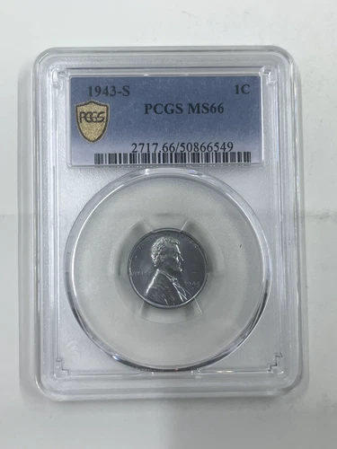 1943 S 1C PCGS MS66 Lincoln Wheat Penny