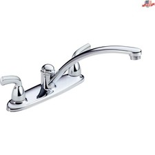 Sturdy and Elegant Deck-Mount Chrome Faucet - Premium Durable Brass - 1.8 GPM
