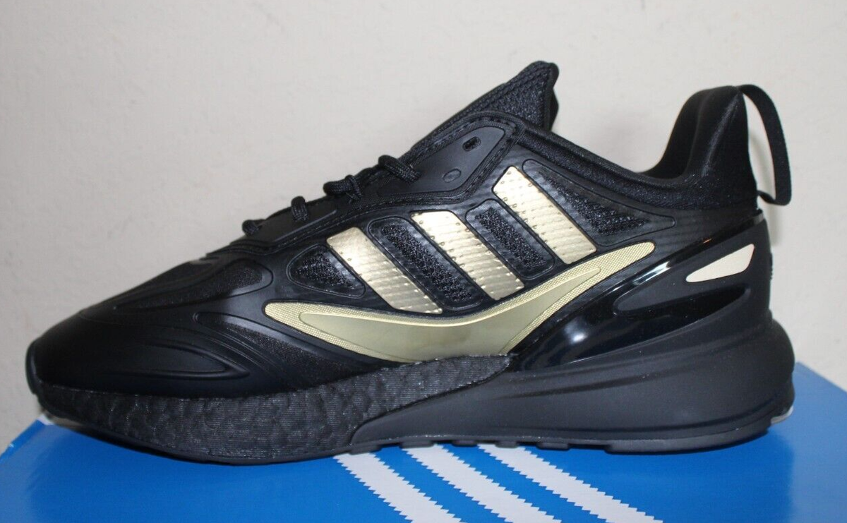 Size 11 - adidas ZX 2K Boost 2.0 Black Gold Metallic for sale