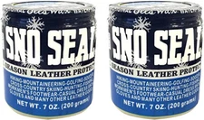 2PACK Sno-Seal Waterproofing Leather Protector Jar 7 oz. Rain Shoes & Snow Boots