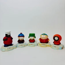 Vintage South Park 1998 Deskmate Chef Stan Kyle Cartman Kenny Figures No Sound 