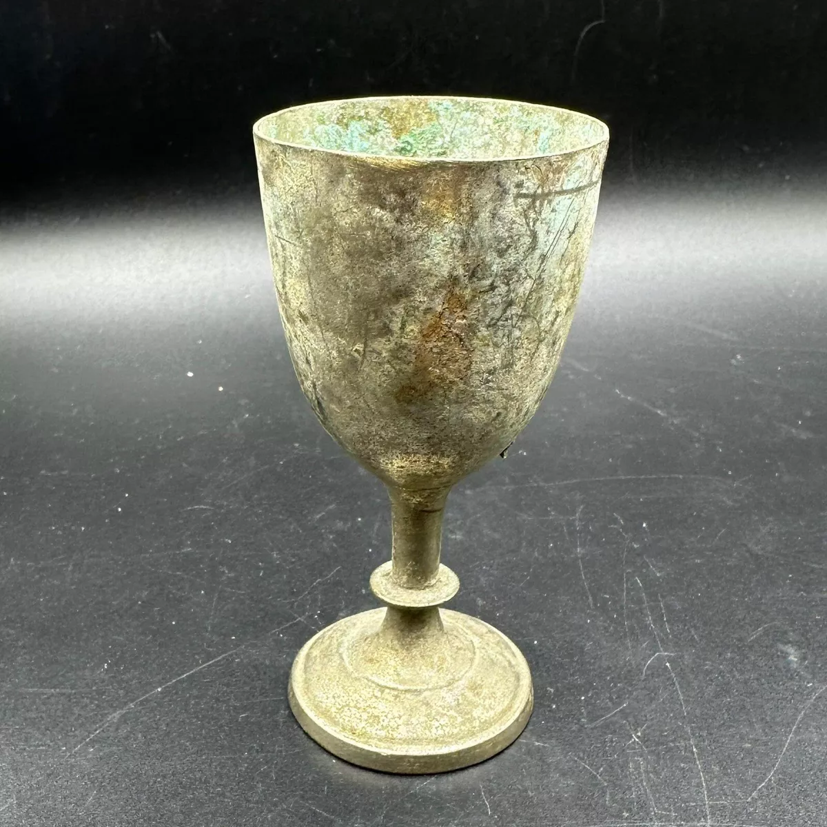 Very Beautiful Ancient Roman Greek Iron Wine Cup With Rare Patina