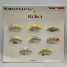 Yakima Bait Co Wordens Lures Flatfish Display Board 8 Colors 422991 Fishing