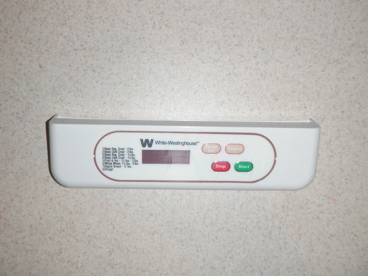 Electronic Control Panel for White Westinghouse Bread Maker Model WWTR442