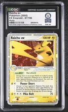 2005 Pokémon EX Emerald- RAICHU EX #97 ULTRA RARE HOLO CGC WORLD RECORD 1/1 on eBay