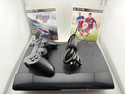 Sony PlayStation 3 PS3 Super Slim 500GB Console Bundle 2 Games Controller