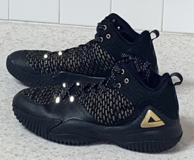 PEAK Lou Williams Street Ball Master Black/Gold Basketball Shoes Size Mens 8