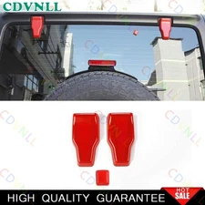 For Jeep Wrangler JL 2018-2022 Bright Red Car Tailgate Glass Wiper Nozzle Trim