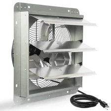 14 Inch Shutter Exhaust Fan, High Speed 1520CFM, Wall Mounted with 1.65m Power