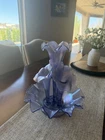 Vintage Fenton Lavender Purple Iridescent Stretch Glass 4 Horn Epergne