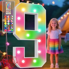 Ledido 4FT Light Up Number 9, Color Changing Marquee, 4ft Remote LED