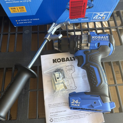 #ad KOBALT 24V Max 24Volt 1 2quot; Brushless Drill Driver KDD 124B 03 Tool Only $69.00
