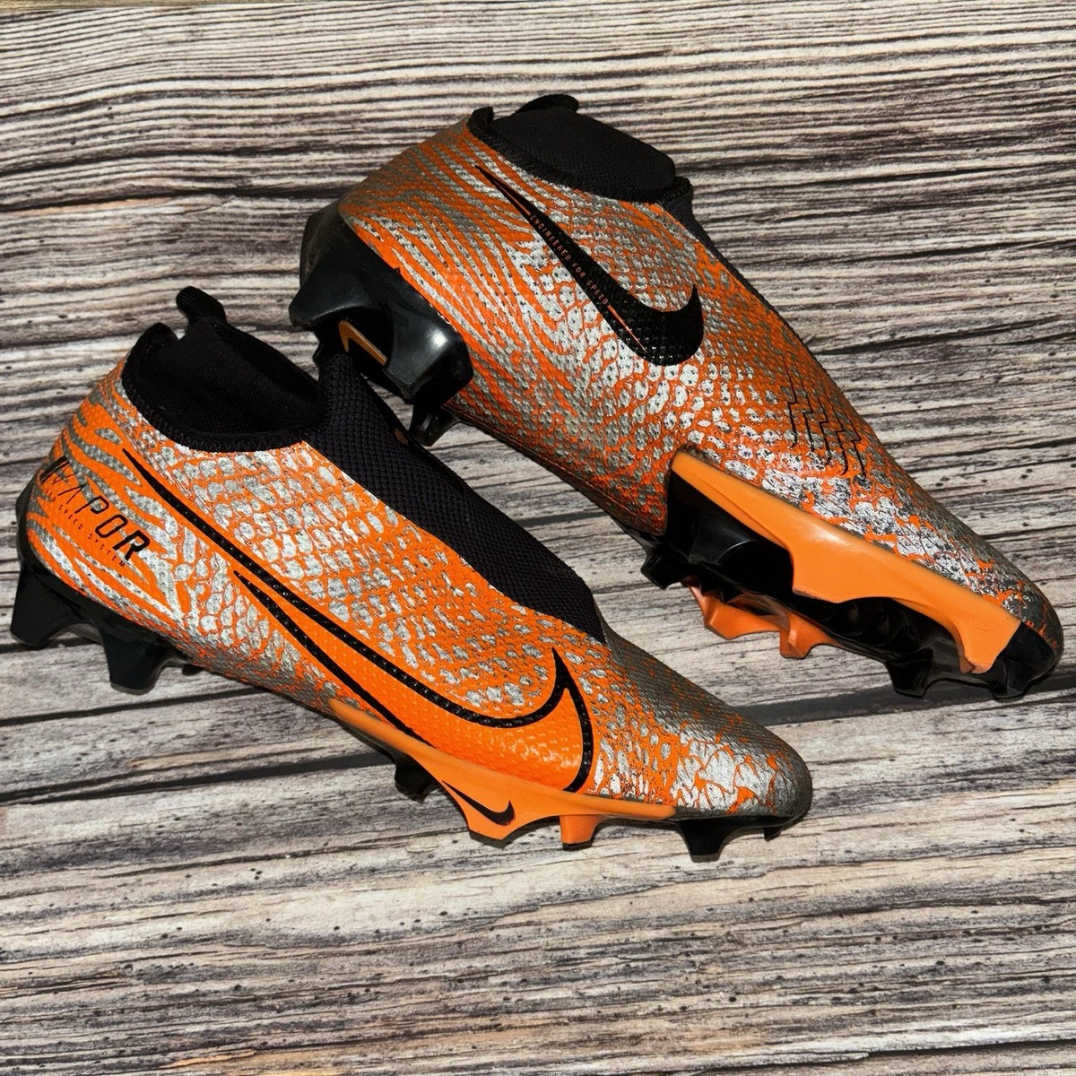 Size 11 USED Nike Vapor Edge Pro OBJ 3M Print Football Cleats Orange CI4757-002 Size 11 USED Nike Vapor Edge Pro OBJ 3M Print Football  main image 3