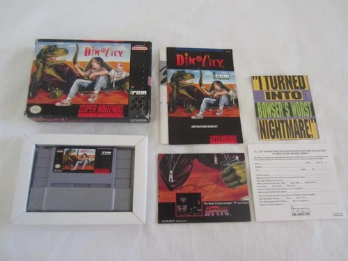 Dinocity (SNES) Super Nintendo CIB Complete 1992 + Poster IREM Dino City RARE