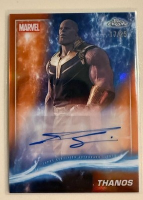 Topps Marvel Studios Chrome Thanos Josh Brolin /25 Auto
