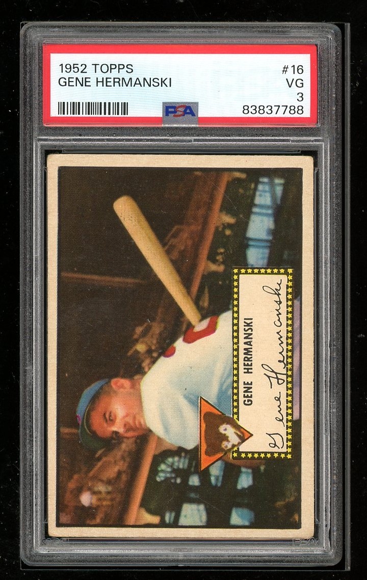 1952 Topps #16 Gene Hermanski PSA 3