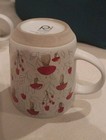 Set Of 2 Ceramic Prima Design Red & White Whimsical Peekaboo Mushroom Mugs NWOT  — photo 7