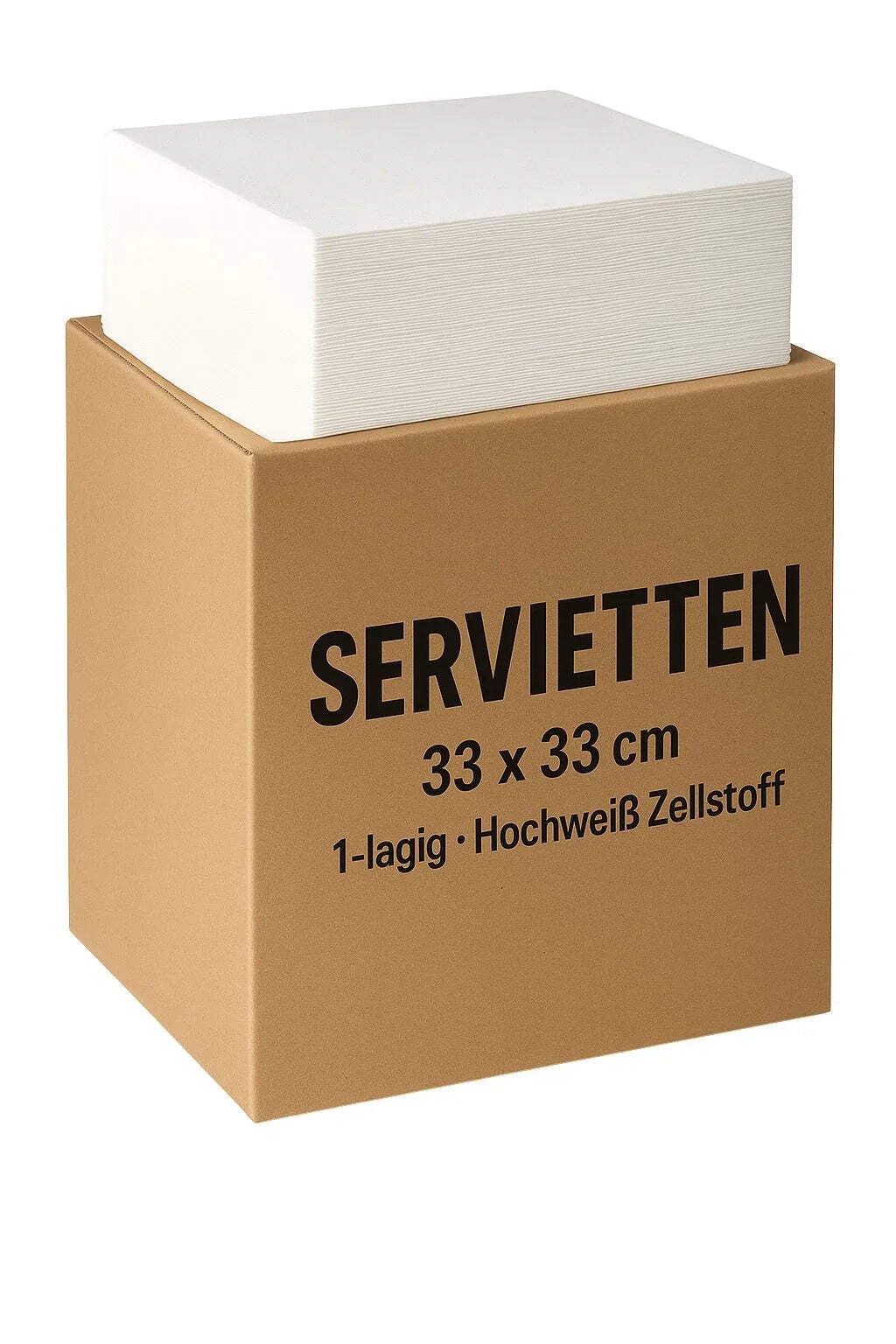 1800x Servietten Gastronomie 1-Lagig Papier 33x33 cm Weiß 4Kg Handtücher