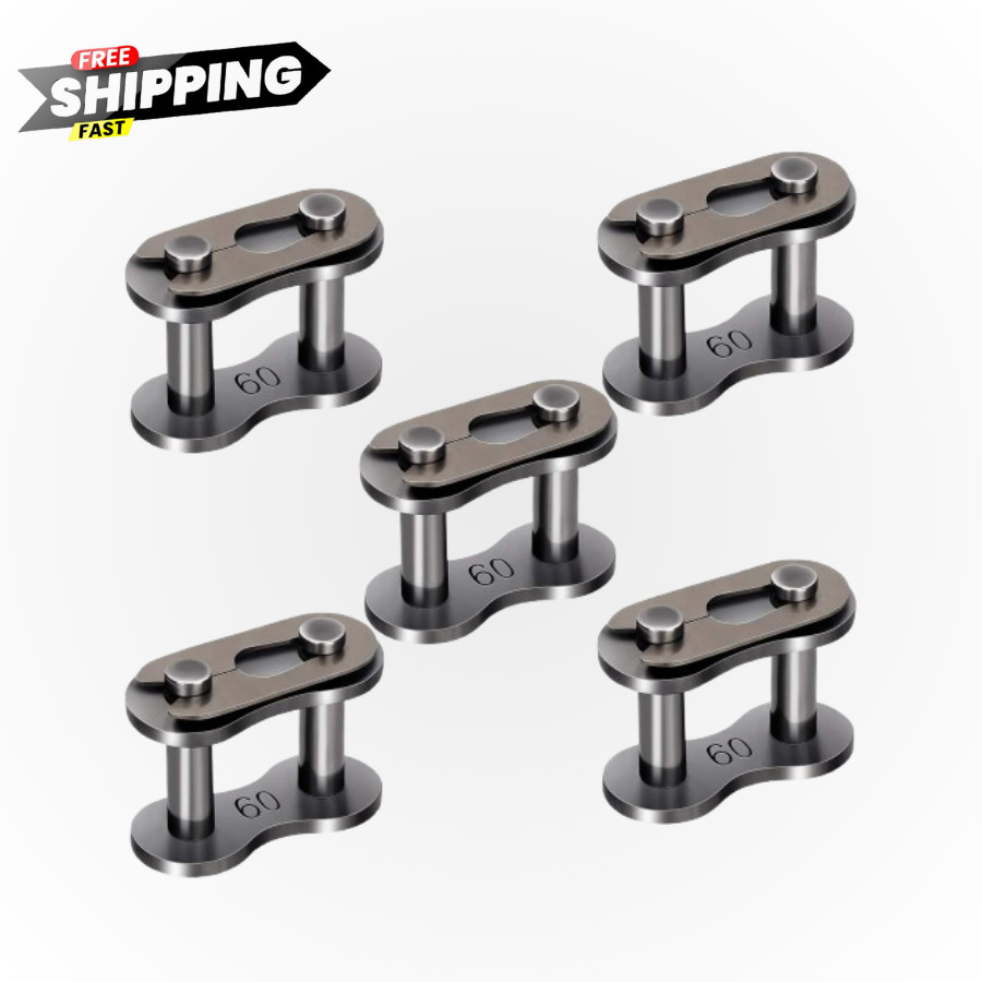 5 Pack #60 Roller Chain Master Connector Links Agricultural