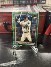 2024 Bowman Chrome Cooper Pratt 1st Bowman Green Lunar Glow Refractor