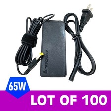 Lot of 100 OEM 65W Lenovo ThinkPad AC Power Adapter 20V 3.25A Square Tip  Cord