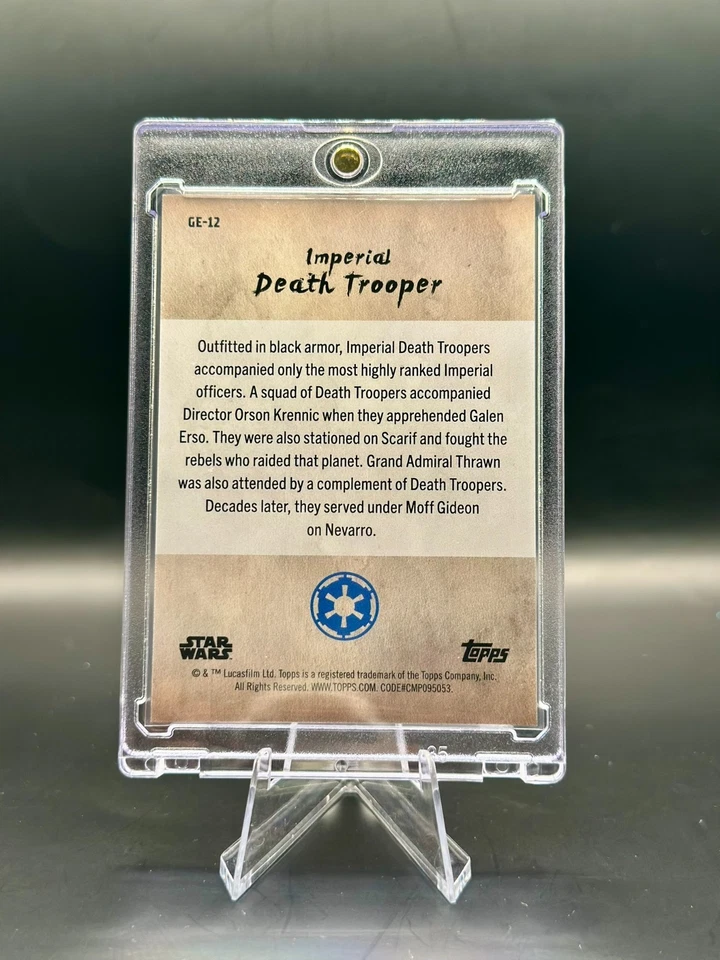 IMPERIAL DEATH TROOPER 2025 Topps Star Wars Imperio Meiyo Frontera Negra 06/75 Foto 2 de 2