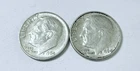 1964 Roosevelt Dimes, 90% Silver, Lot Of 2 Circulated Coins Free Shipping #8699
