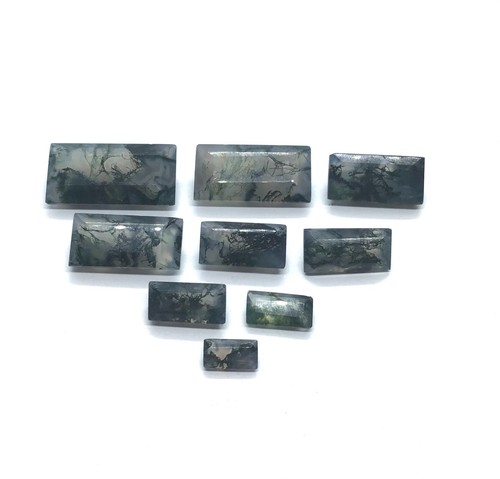 Piedra preciosa suelta AAA corte baguette ágata musgo natural para hacer todas las joyas - Imagen 22 de 24