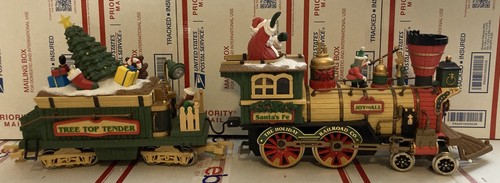 New Bright Holiday Express #380 SANTA FE LOCOMOTIVE ENGINE & TREE TOP TENDER - Picture 10 of 14