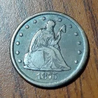 1875 CC 20C Seated Liberty Twenty Cent Silver Coin  Business Strike 0.9