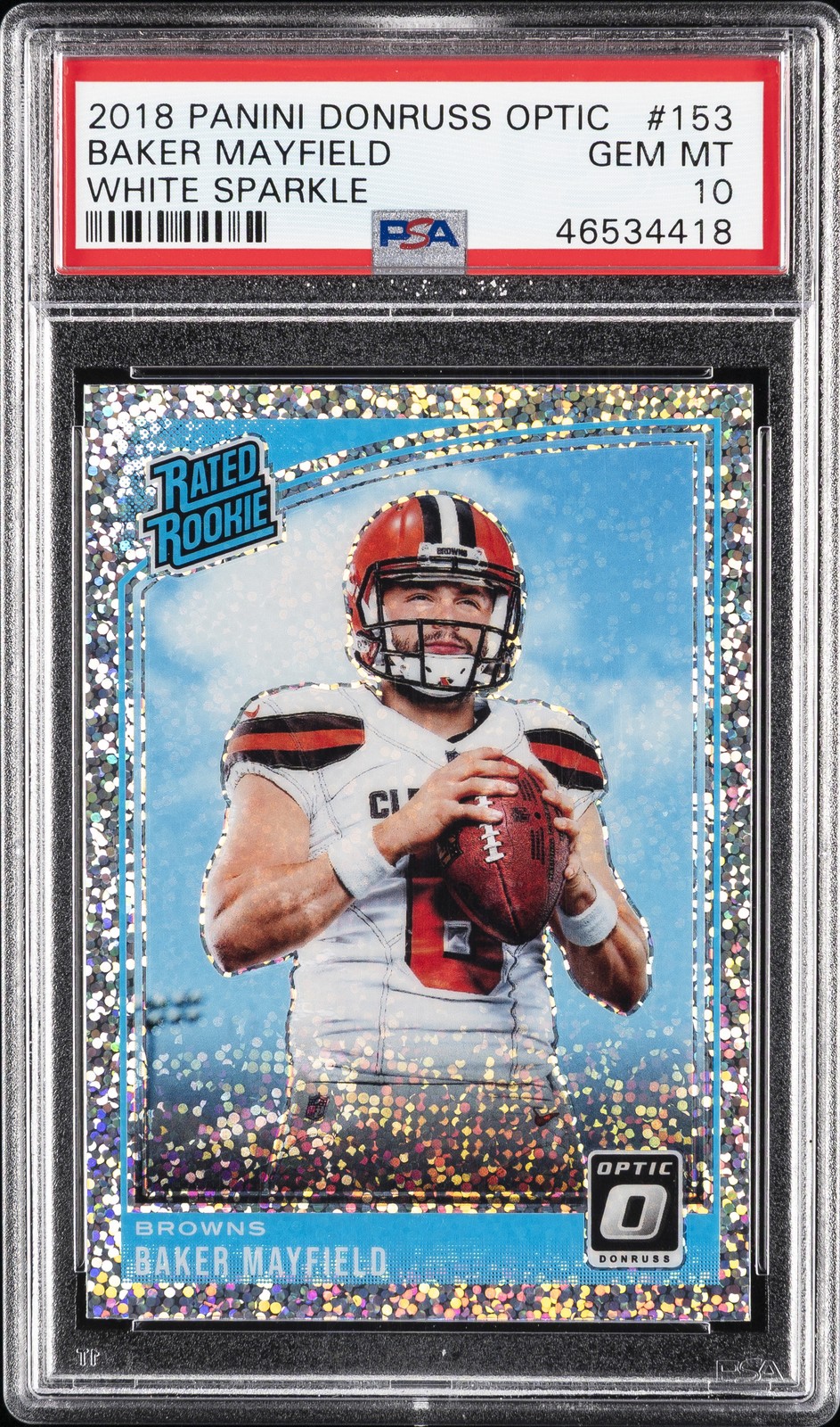 Baker Mayfield Panini Donruss Optic #153 White Sparkle