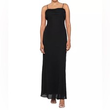 Betsy  Adam by Jas Lene Black Maxi dress Evening Gown Size 6 Petite