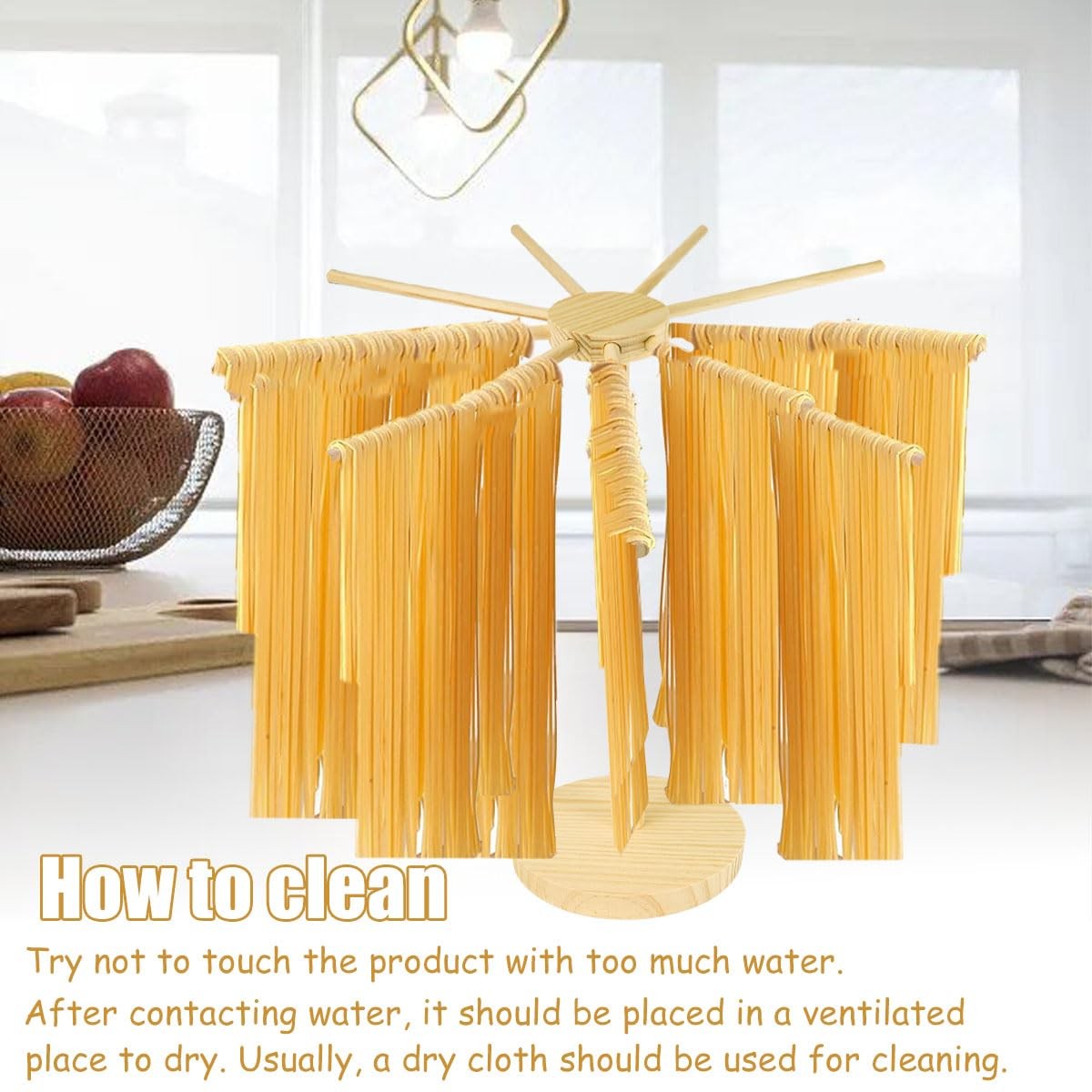 Noodle Racking Large Pasta Drying Rack Detachable Collapsible Wooden Noodle Rack