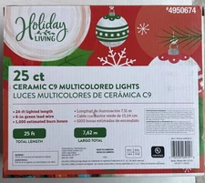 7 Sets Of 25 Ct C9 Holiday Living  Multicolored Lights  Ships Fast!!!