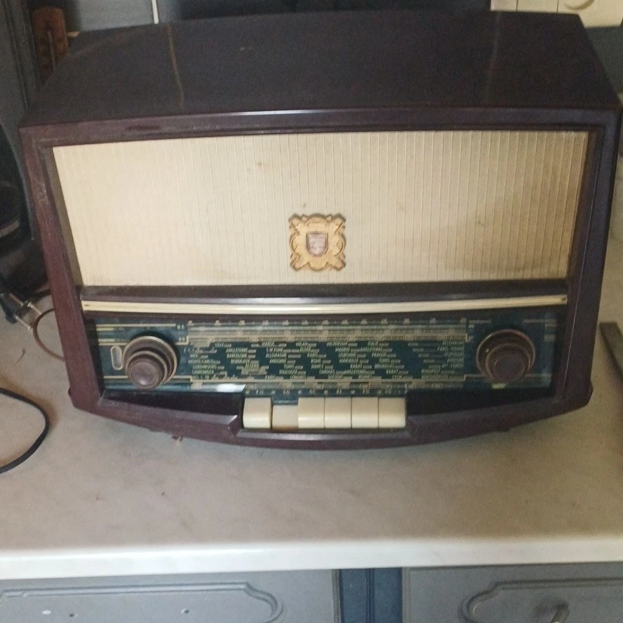 Poste Radio TSF A Lampes Boitier Bois Cadran Analogique 2 Boutons Philips. - Photo 1/1