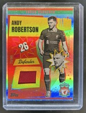 2023 Topps Liverpool Team Andy Robertson Mighty Reds Jersey Auto Pink Foil #/99