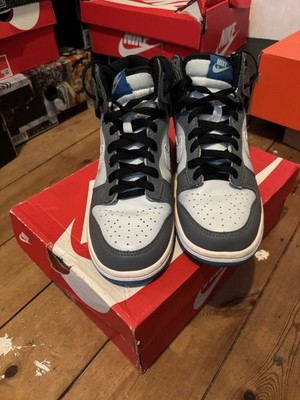 Nike Dunk High Kinder Größe 4,5 UK Gebraucht Blau Navy Und Grau
