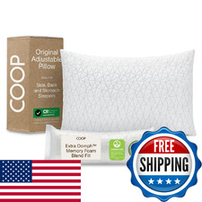 Coop Home Goods Original Adjustable Pillow Queen Memory Foam Sleeping NEW