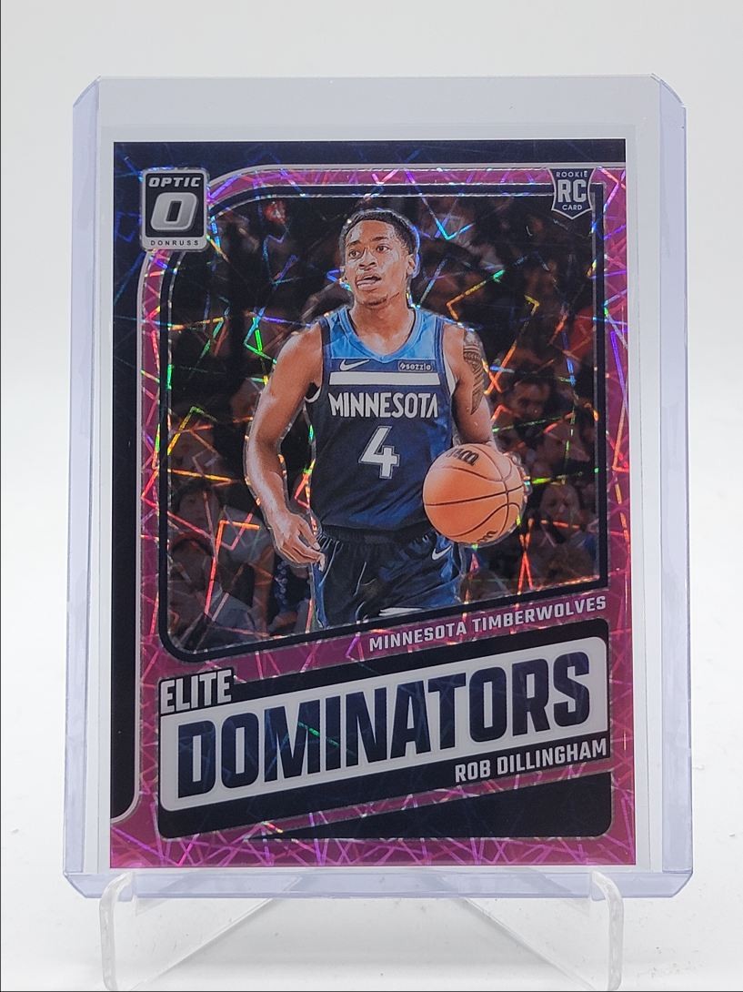 ROB DILLINGHAM 2024 OPTIC ELITE DOMINATORS ROOKIE PINK VELOCITY /79 Q6221