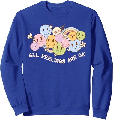 All Feelings Are Ok Teacher Students Are Okay Lover Unisex Crewneck Sweatshirt