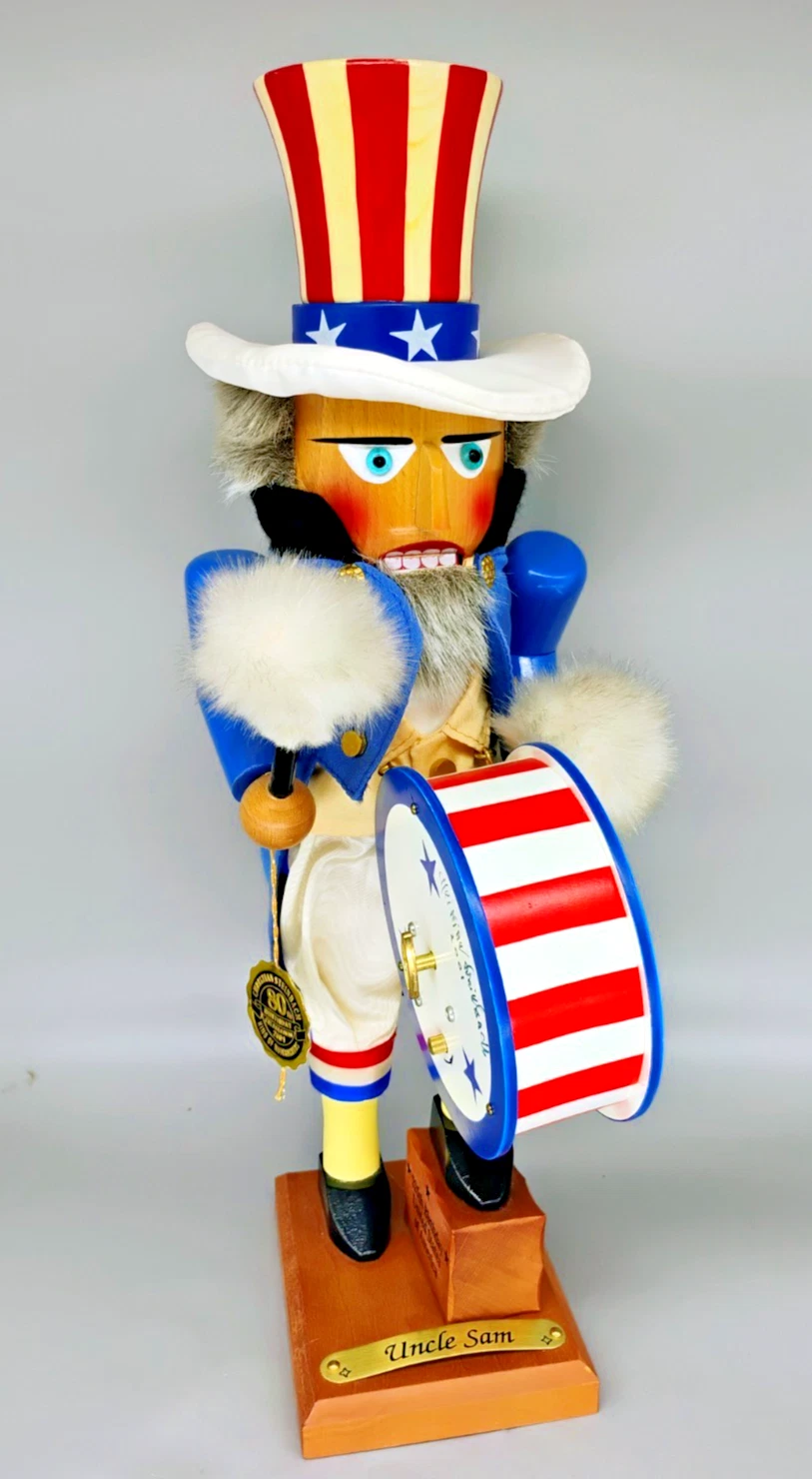 SIGNED - Steinbach 225th Anniversary Uncle Sam - Musical Nutcracker - S1800