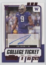 2021 Contenders Draft Picks College Game Ticket Red Joe Tryon-Shoyinka Auto oh8