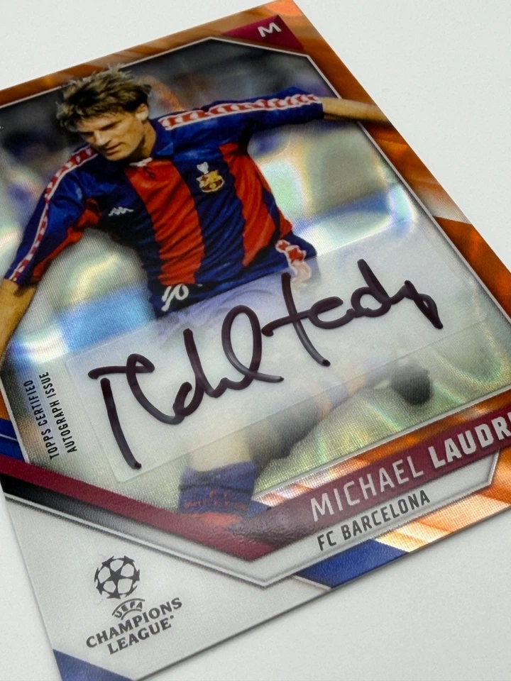 2021 Topps Chrome UEFA UCL Michael Laudrup Auto Orange  Refractor #CA-ML **READ* - Image 2 of 4