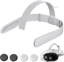 Head Strap for 0culus Quest 2 Headset and 4 Controller Thumb Grip Covers