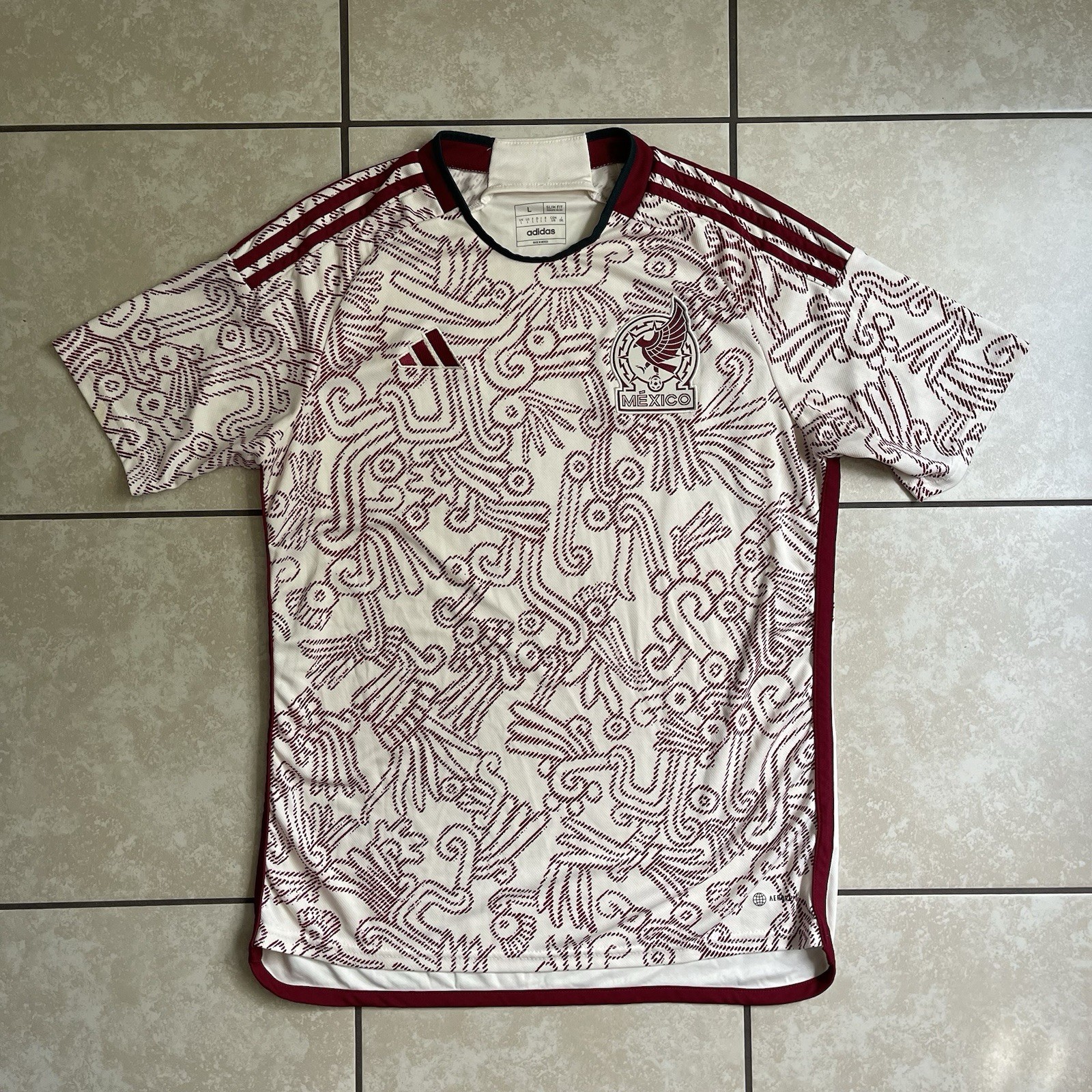 Adidas Mexico Away 2022 22 Soccer Jersey Kit Men Large L HD9314 Futbol Playera