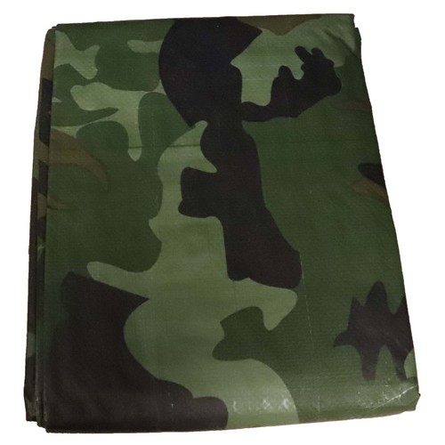 Poly Tarp Cover Camouflage 6x8 Water Resistant Camping Boat 5 Mil Tarpaulin - Picture 6 of 7
