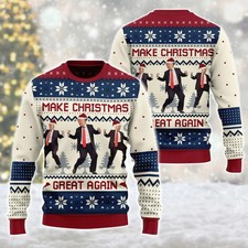 Trump Dancing Make Christmas Great Again Ugly Sweater, Donald Trump Sweater