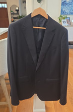 Bonobos Men's Jetsetter Slim Fit Wool Blend Solid Black Blazer 42L